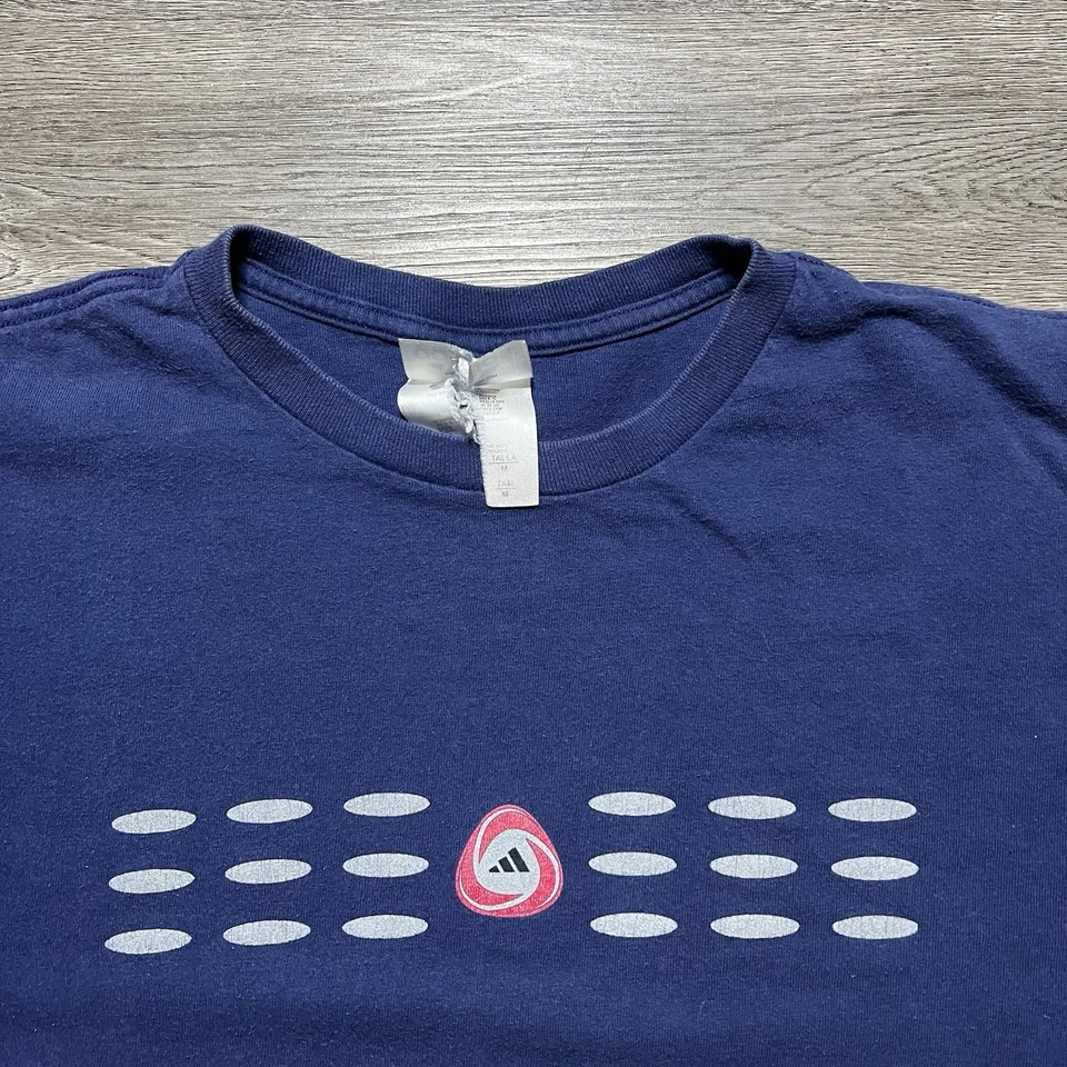 Camiseta Adidas Y2K De Colección Para Hombre Grande Deportiva Trifolio Desteñido Gráfico Logo Foto 4 de 4