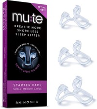 2 Pack Mute Snoring Device Trial Pack Nasal Breathing Snore Less Rhinomed