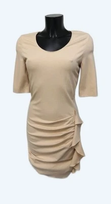 Belle Robe JOSEPH, drapée, beige rosé, T 36, TBE - Photo 1/4