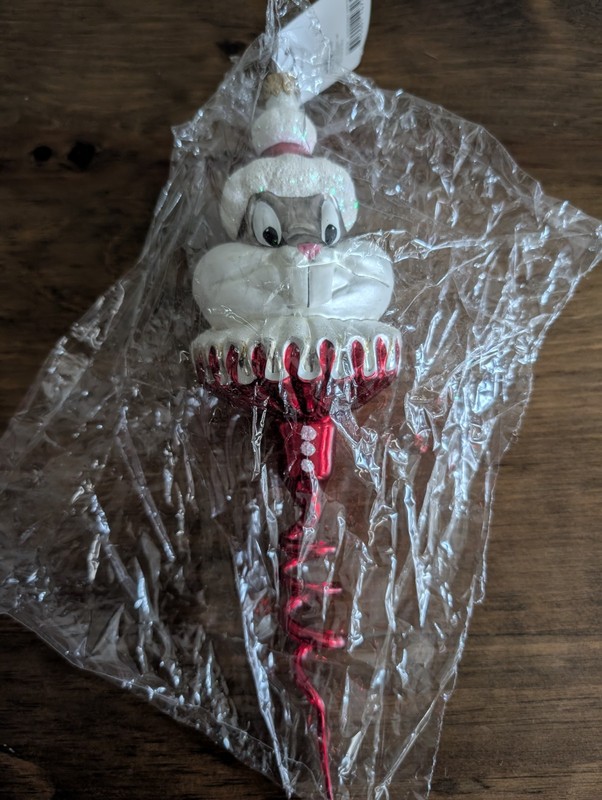 1998 Christopher Radko BUGS BUNNY SPRITE Glass Christmas Ornament LE 1986/5000
