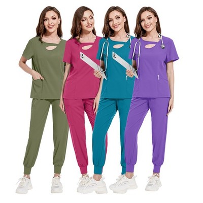 Women's V-Net Nursing Scrub Set - Soft Stretch, Medical Uniform by NiaaHinn