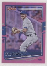 2020 Panini Donruss Photo Variation Holo Pink Kris Bryant (Fielding) #180 00eu