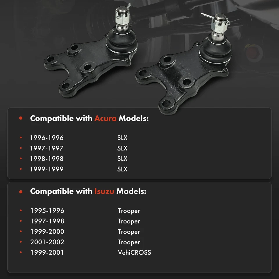 Kit de rótula inferior delantera de 2 piezas para Acura SLX 1996-1999 Isuzu Trooper VehiCROSS Foto 2 de 4