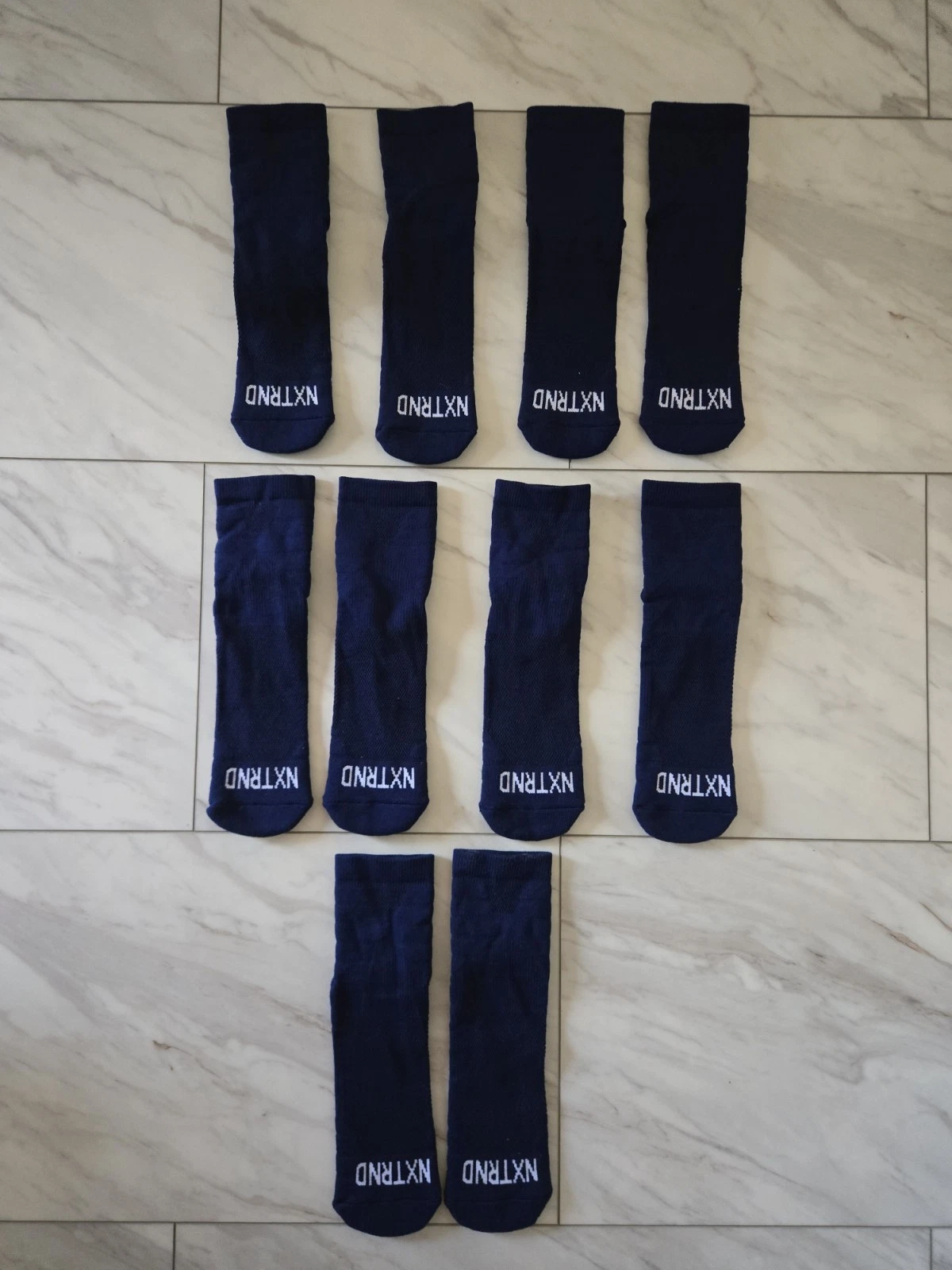 5 Pairs Blue Nxtrnd Quarter Socks for L/XL Men Padded Athletic Socks