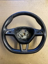 SKODA SUPERB B8 MK3 MULTIFUNCTION LEATHER STEERING WHEEL 5E0419685A 2017