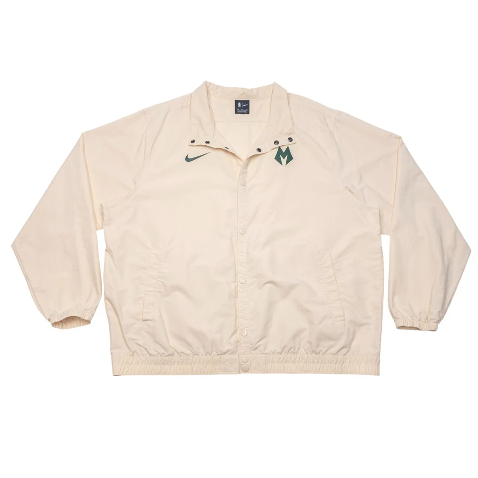 Chaqueta Nike Milwaukee Bucks City Edition Para Hombre 2XL Snap NBA Baloncesto Crema Foto 2 de 4