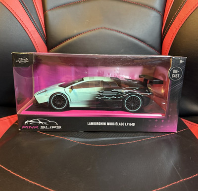 Jada Toys Pink Slips 2001 Lamborghini Murciélago LP 640 1:24 Diecast Blue
