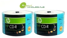 100 HP 52X CD-R CDR ECO Logo Top Blank 700MB Recordable Discs 2x50pk Spindle
