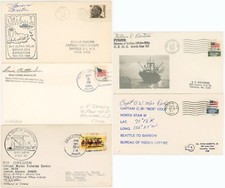 ARCTIC ALASKA SIGNED COVERS SHIPS POLAR 5 ITEMS 1968-80