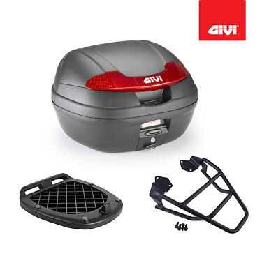 Givi Top Case Kit Black 34L E340N+Plate Vespa Sprint 50 125 150 2017 2018