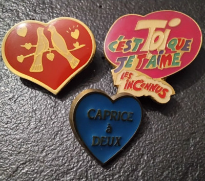 Pin s lot 3 pins Heart Love Valentine s Day, Caprice à 2, C est toi que j aime (60)