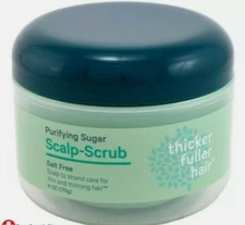 Thicker Fuller Hair Purifying Sugar Scalp Scrub Vegan Thinning Hair 6Oz - Sealed