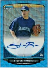 2013 Bowman Chrome STEFEN ROMERO RC Blue Wave Refractor Auto#17/50!! Dodgers ASU