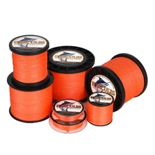 HERCULES 12 Strands Orange Extreme 6-300lbs PE Braided Fishing Line High-Vis