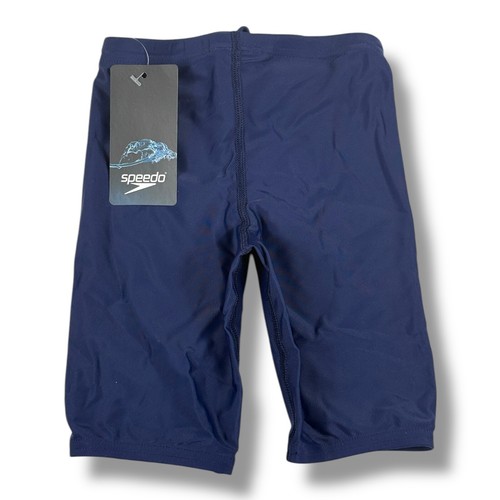Speedo Boy's Swimsuit Jammer PowerFlex Eco Solid Youth Speedo Navy Size 22 NWT - Picture 2 of 3