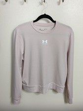 NWT Woman's Pink Loose Fit Under Armour Sweatshirt W/Pockets Size Med-Retail 60
