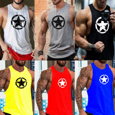 Herren Tank Top Tshirt Bodybuilding Fitness Gym Muskelshirt Sport Top Sportshirt