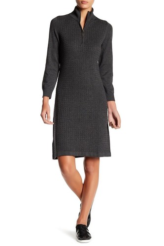 Half Zip Sweater Dress 