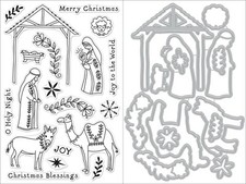 Hero Arts "FLORAL NATIVITY" Clear Stamps Only or Stamp Dies Bundle 2020