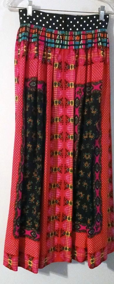 Maxi Falda BoHo Hippie Años 70 Rosa Psicodélico Festival Ropa MEDIDAS Foto 2 de 4