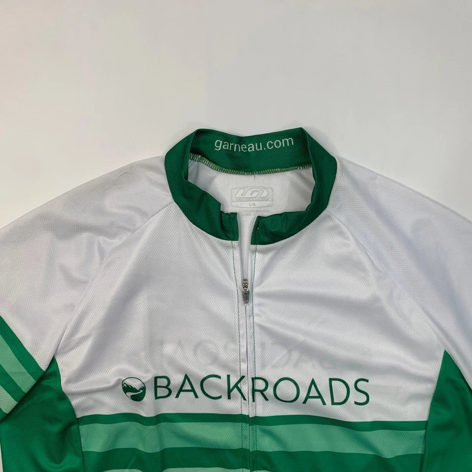 Jersey Louis Garneau Mujer L Grande Blanco Verde Carretera Ciclismo Carreteras Cremallera Completa Foto 3 de 4