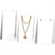 3pcs Acrylic Necklace Stand A-Shape Clear Jewelry Display Stands Acrylic