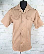 US Army Tan 445 Men's Short sleeved Shirt,  1977 Size Small