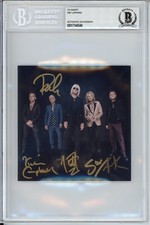 DEF LEPPARD BAND SIGNED AUTOGRAPHED CD ALBUM PICTURE PHOTOGRAPH BECKETT BAS COA
