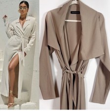 Naked Wardrobe Tan Duster Jacket(small) With Belt
