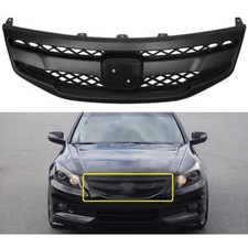 Matte Black For 2011-2012 Honda Accord 4-door Jdm Sport Front Bumper Mesh Grille