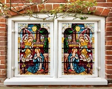 3D Religion 325NAO Window Film Print Sticker Cling Stained Glass UV Block Fay