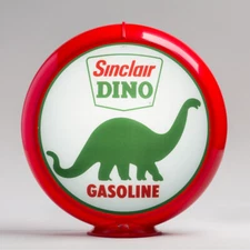 Red Plastic Frame Sinclair Dino 13.5" Gas Pump Globe (G179)