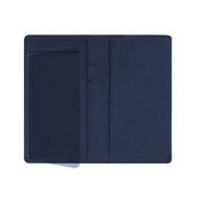 Leather Checkbook Cover with Built-In Divider Pen Holder for Men Women