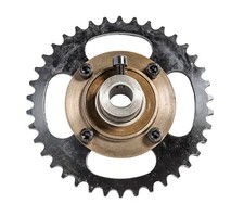 Sprocket drive gear chain wheel 420 38T 4 hole w Free ratchet Hub 1/2" adapter