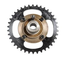 Sprocket drive gear chain wheel #420 38T 4 hole w Free ratchet Hub 1" adapter