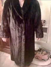 Mink Fur Coat Canada Majestic Length46 Sweep64 Sleeve30 No Rips-no Spots- Black