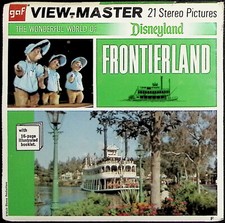 1960's Disneyland Frontierland 3d View-Master 3 Reel Packet - Edition "F"
