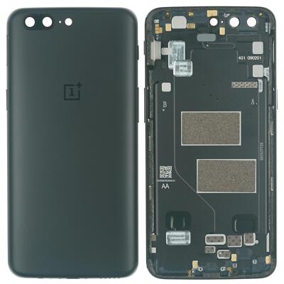 OnePlus 5 Gehäuse Back Cover Deckel Rückseite Kamera Linse Glas schwarz