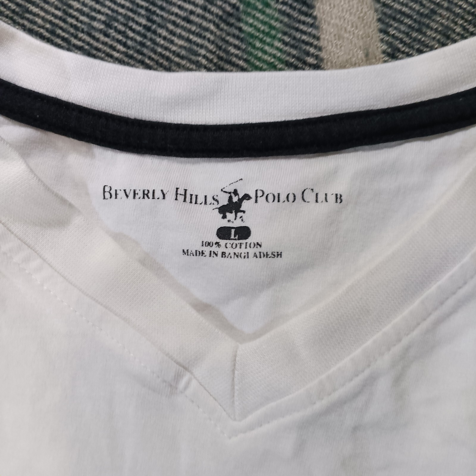 PONY T shirt da uomo bianca Beverly Hills Polo Club Assn taglia LG manica corta