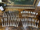 c1948 Gorham Sterling Flatware Set For 10 MELROSE Pattern 40 Pieces*69.4ozt*