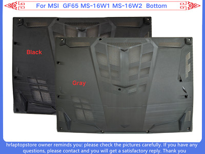 New For MSI GF65 MS-16W1 MS-16W2 Bottom Case Base Cover Black/Gray