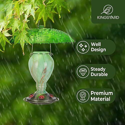Plastic Weather Protective Dome Cover for Hanging Bird Feeders, Weather