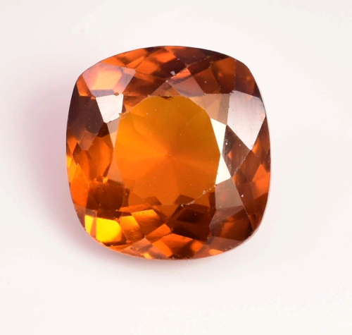 6.00 Ct Flawless 10x10x5mm Natural Orange Garnet Cushion Shape Loose Gemstone A+ - Picture 1 of 8