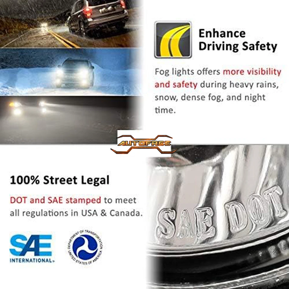 For 2011-2015 Scion xB Fog Lights w/Wiring+Switch Kit Clear Lens Pair - Изображение 3 из 4