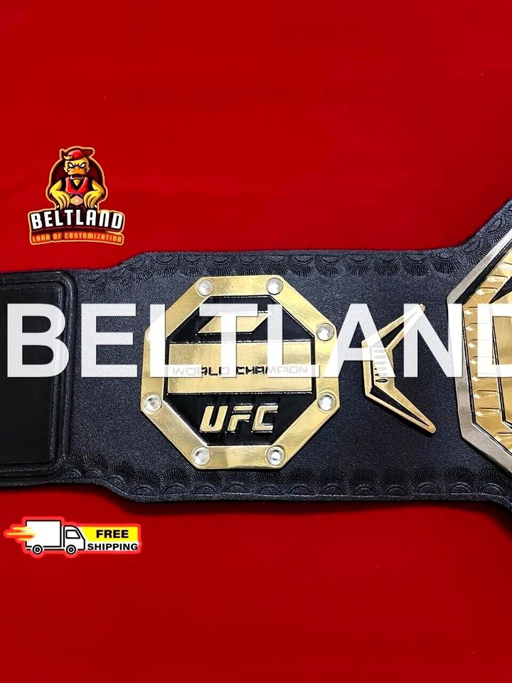 RÉPLICA DE CINTURÓN TÍTULO CAMPEONATO UFC LEGADO CAMPEÓN MUNDIAL UFC 2 MM ZINC TAMAÑO ADULTO Foto 3 de 4