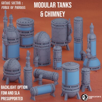 5x Industriell Plasma Gelände Fabricator's Lair Pavonis Tabletop Sci-Fi