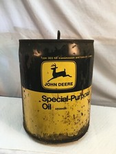 John Deere 5 Gallon Special Purpose Oil Can Drum VTG Vintage Rare 1974 Stamp