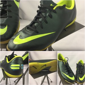Zapatos De Fútbol Nike Mercurial Talla 5.5 para hombre Negro Neon stripe  Interior usado en excelente estado ygi | eBay