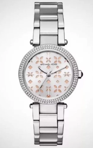 Orologio donna MK6483 Michael Kors Mini Parker quadrante ritaglio floreale nuovo con scatola