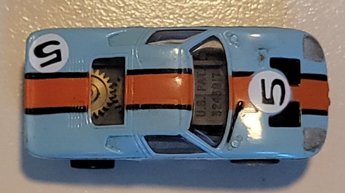 Aurora T-jet Tuff Ones Ford Gulf GT HO Slot Car Chiusura Rivetto Telaio Testato Funzionante - Foto 5 di 6